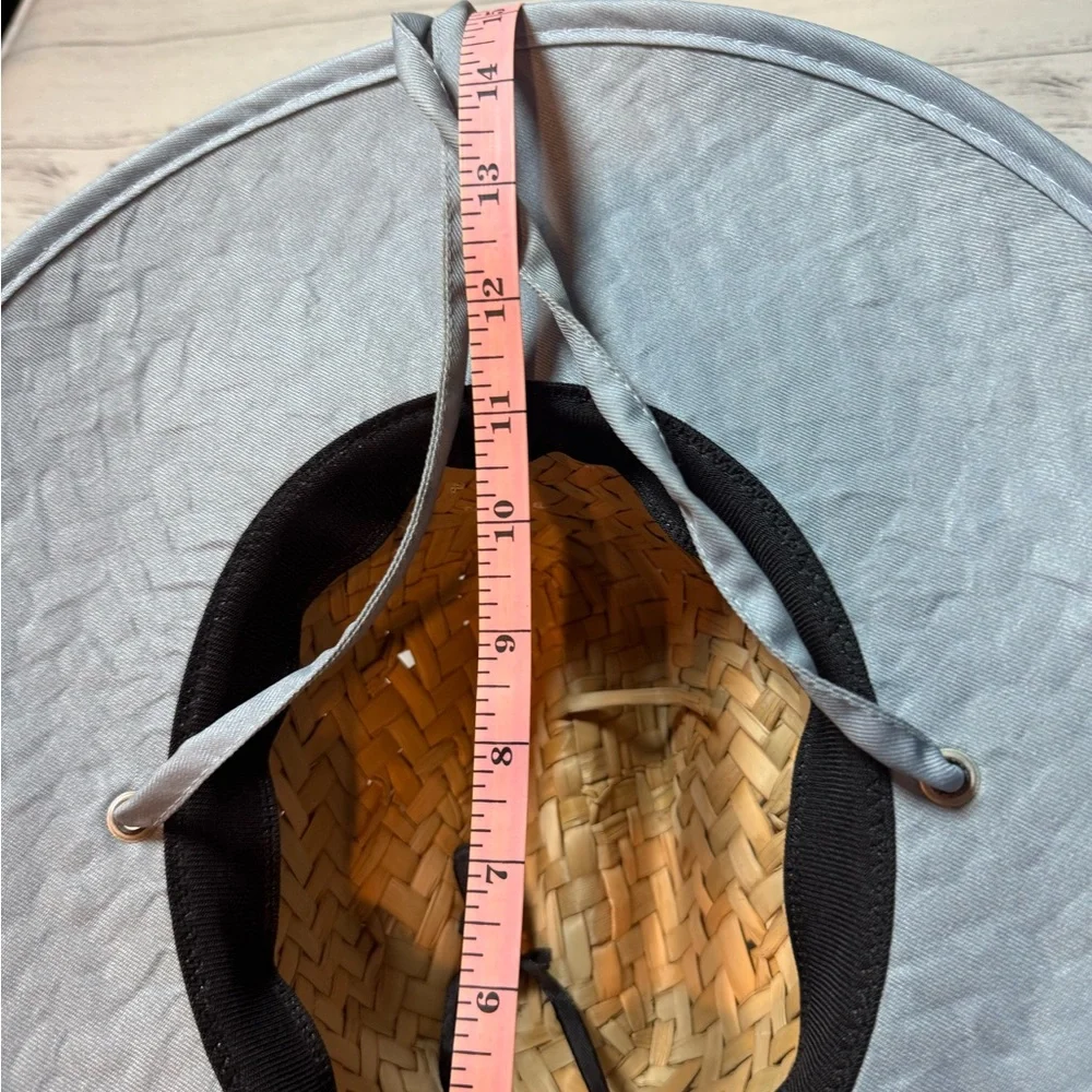 Kids' Woven Straw Hat with Gray Trim - Picture 9 of 12